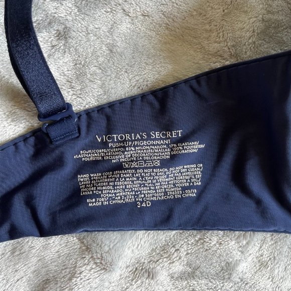 Victoria’s Secret Push Up Bra Women's Size 34D - blue - Picture 7 of 7